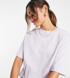 Oversized-футболка из органического хлопка сиреневого цвета в стиле унисекс (от комплекта) Selected Exclusive-Фиолетовый цвет