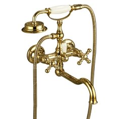 Смеситель для ванны, Gappo, корот изл, с кран-буксой, золотой, G3289-6