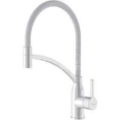 Смеситель для кухни, Frap, с картриджем, гибкий излив, белый, F4552-8