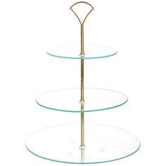 Ваза для фруктов стеклянная 3-ярусная Loraine 28677