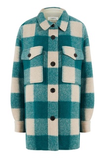 Зеленый клетчатый жакет Harveli Isabel Marant