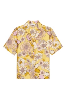 Желтая рубашка с цветочным принтом Sandro