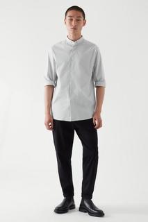 РУБАШКА СТАНДАРТНОГО КРОЯ БЕЗ ВОРОТНИКА COS