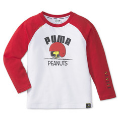 Детская футболка с длинным рукавом PUMA x PEANUTS Long Sleeve Kids Tee