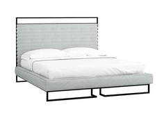 Кровать loft grace_стоун 1.6 (r-home) серый 180x140x230 см.