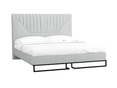 Кровать loft alberta_стоун 1.6 (r-home) серый 180x140x230 см.