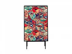 Двустворчатый шкаф boho color (ogogo) красный 84x150x40 см.