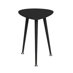 Приставной стол капля монохром (woodi) черный 43.0x58.0x50.0 см.
