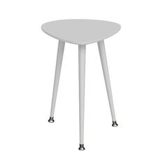 Приставной стол капля монохром (woodi) белый 43.0x58.0x50.0 см.