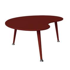 Журнальный стол почка монохром (woodi) красный 90x60x43 см.