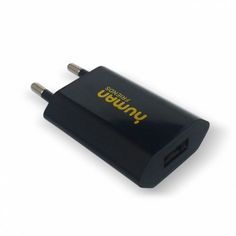 Зарядное устройство сетевое CBR Flower Human Friends 220V to USB, black, 1000mA