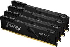 Модуль памяти DDR4 128GB (4*32GB) Kingston FURY KF430C16BBK4/128 Beast Black 3000MHz CL16 2RX8 1.35V 288-pin 16Gbit