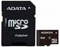 Карта памяти 8GB ADATA AUSDH8GCL4-RA1 MicroSDHC Class4
