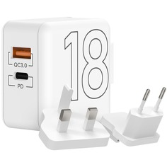 Зарядное устройство Lyambda LT18-WT (USB Type-C, USB-A), белый