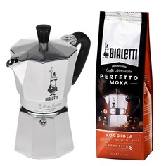 Гейзерная кофеварка Bialetti Moka Express кофе Hazelnut