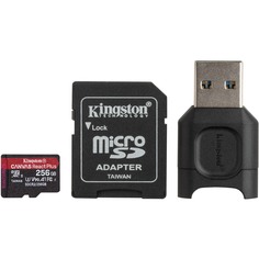 Карта памяти Kingston Canvas React Plus microSDXC 256GB с адаптером и USB-ридером