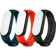 Ремешок для умных часов Xiaomi для Mi Smart Band 5, зелёный/оранжевый/чёрный (BHR4639GL)