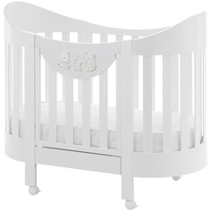 Детская кровать Italbaby Happy Family Oval, белый