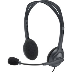 Компьютерная гарнитура Logitech Stereo Headset H111, серый (981-000593)