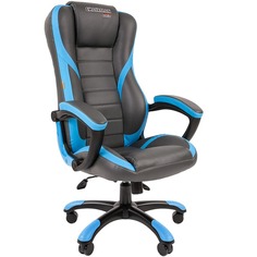 Компьютерное кресло Chairman game 22 серый/голубой