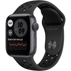Смарт-часы Apple Watch Nike Series 6 40 мм серый космос, спортивный ремешок