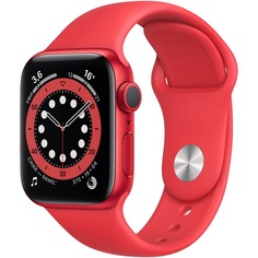 Смарт-часы Apple Watch Series 6 40 мм красный, спортивный ремешок