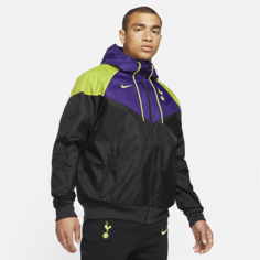 Мужская футбольная куртка с капюшоном Tottenham Hotspur Windrunner - Черный Nike