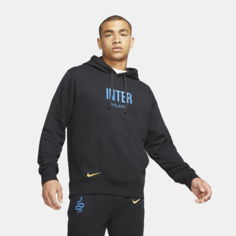 Мужская футбольная флисовая худи Inter Milan - Черный Nike