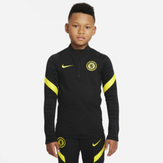 Футболка для футбольного тренинга для школьников Nike Dri-FIT Chelsea FC Strike - Черный