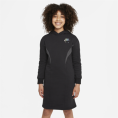 Флисовое платье для девочек школьного возраста Nike Air - Черный