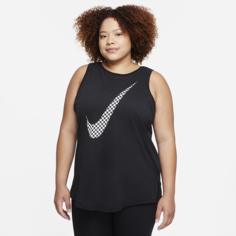 Женская майка с графикой для тренинга Nike Dri-FIT Icon Clash (большие размеры) - Черный