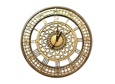 Часы настенные круглые tower 75 (inshape) золотой 3 см.