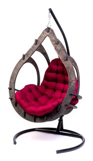 Подвесное кресло-кокон semera цвет эбеновое дерево (лаура) коричневый 110x100x100 см. L'aura