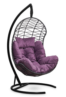 Подвесное кресло-кокон барселона с бордовой подушкой (лаура) красный 110x195x110 см. L'aura