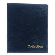 Альбом для монет, на кольцах, оптима 230 х 265 мм, входит до 20 листов, обложка искусственная кожа, синий Calligrata