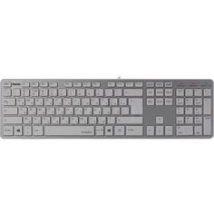 Клавиатура HAMA Rossano R1050453 USB slim, белый/серебристый