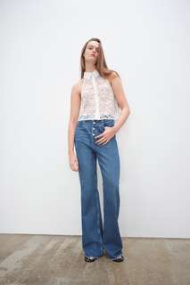 Расклешенные джинсы z1975 с высокой посадкой Zara