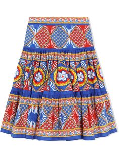 Dolce & Gabbana Kids юбка миди с графичным принтом