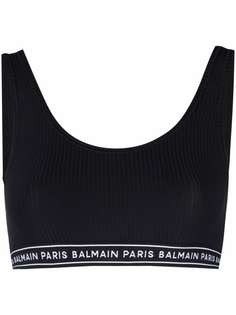 Balmain спортивный бюстгальтер с логотипом