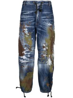 Dsquared2 джинсы свободного кроя с эффектом разбрызганной краски