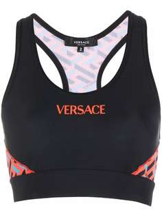 Versace спортивный бюстгальтер с логотипом