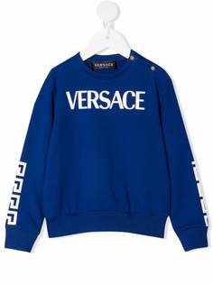 Versace Kids толстовка с логотипом