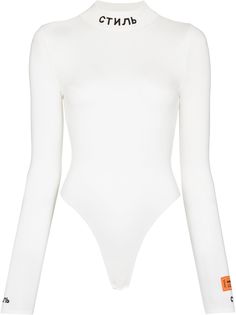 Heron Preston боди с длинными рукавами и вышитым логотипом