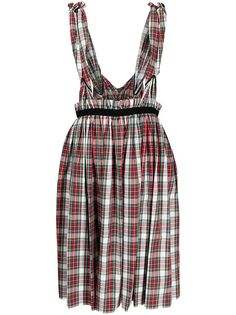 Comme des Garçons TAO юбка в клетку тартан с завышенной талией