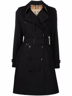 Burberry двубортное пальто с поясом