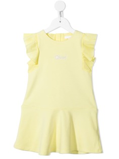 Chloé Kids платье с оборками и логотипом