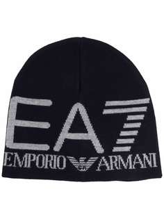 Ea7 Emporio Armani шапка бини с логотипом