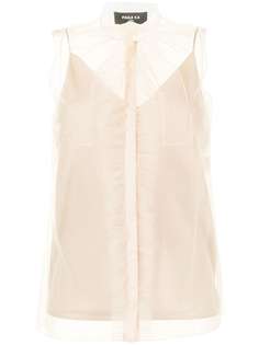 Paule Ka шелковая блузка Tuxedo