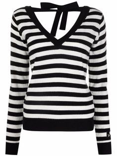 Blugirl джемпер в полоску с V-образным вырезом