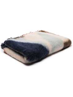 Jil Sander одеяло с бахромой и нашивкой-логотипом